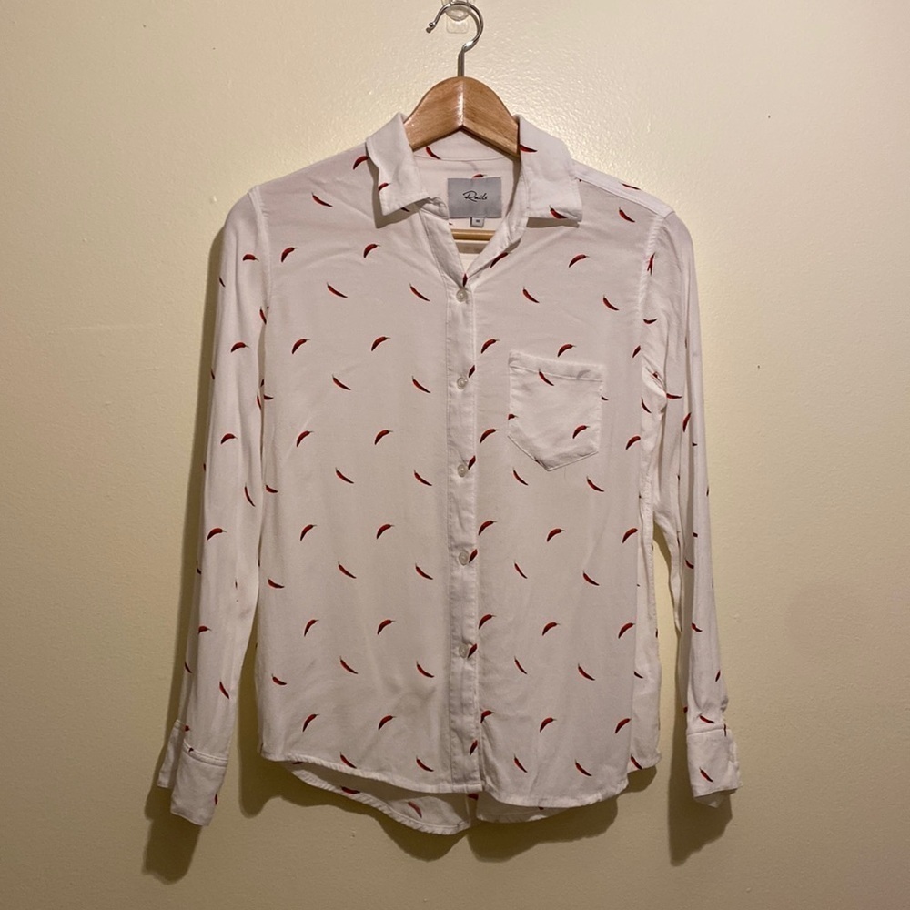 Rails Kate White Chilis button down shirt . Size Xs